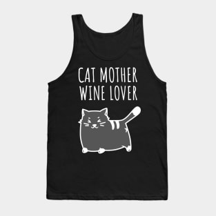 Cat Mother Wine Lover Tank Top